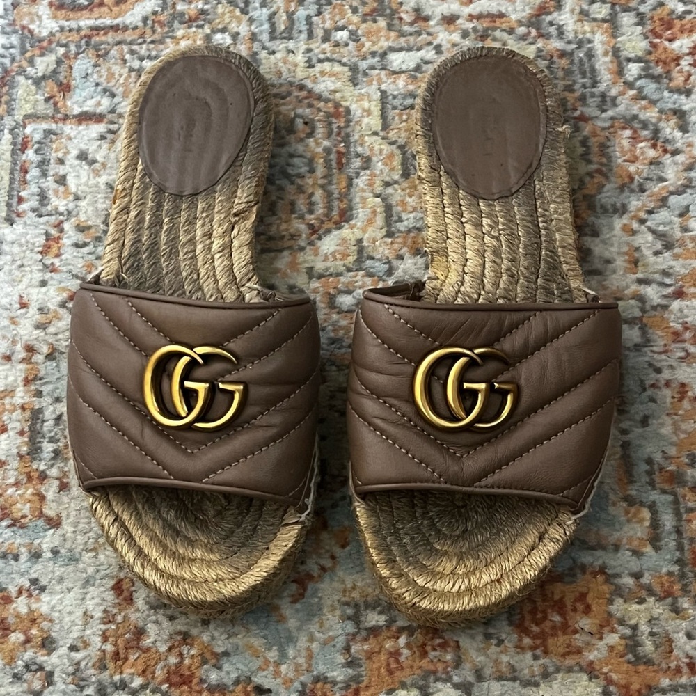 Brown GG Women's Slide Sandals